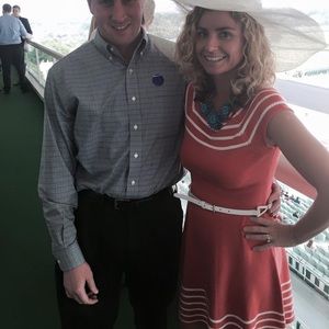 Eliza J sweater dress. Beautiful shade of peach.